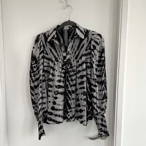 Raquel Allegra Black and White Blouse